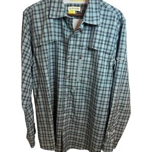 Magellan | Green and Blue Plaid Magwick Loose Fit Shirt | Sz S
